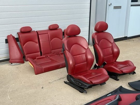 BMW E46 M3 Imola Red interior