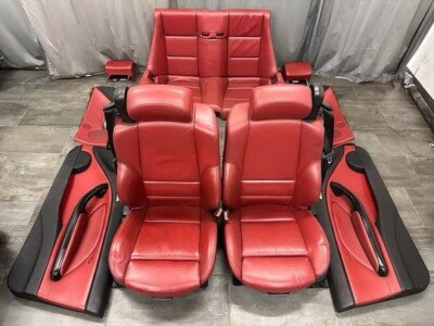BMW E46 M3 Nappa leather interior set with red seats and panels